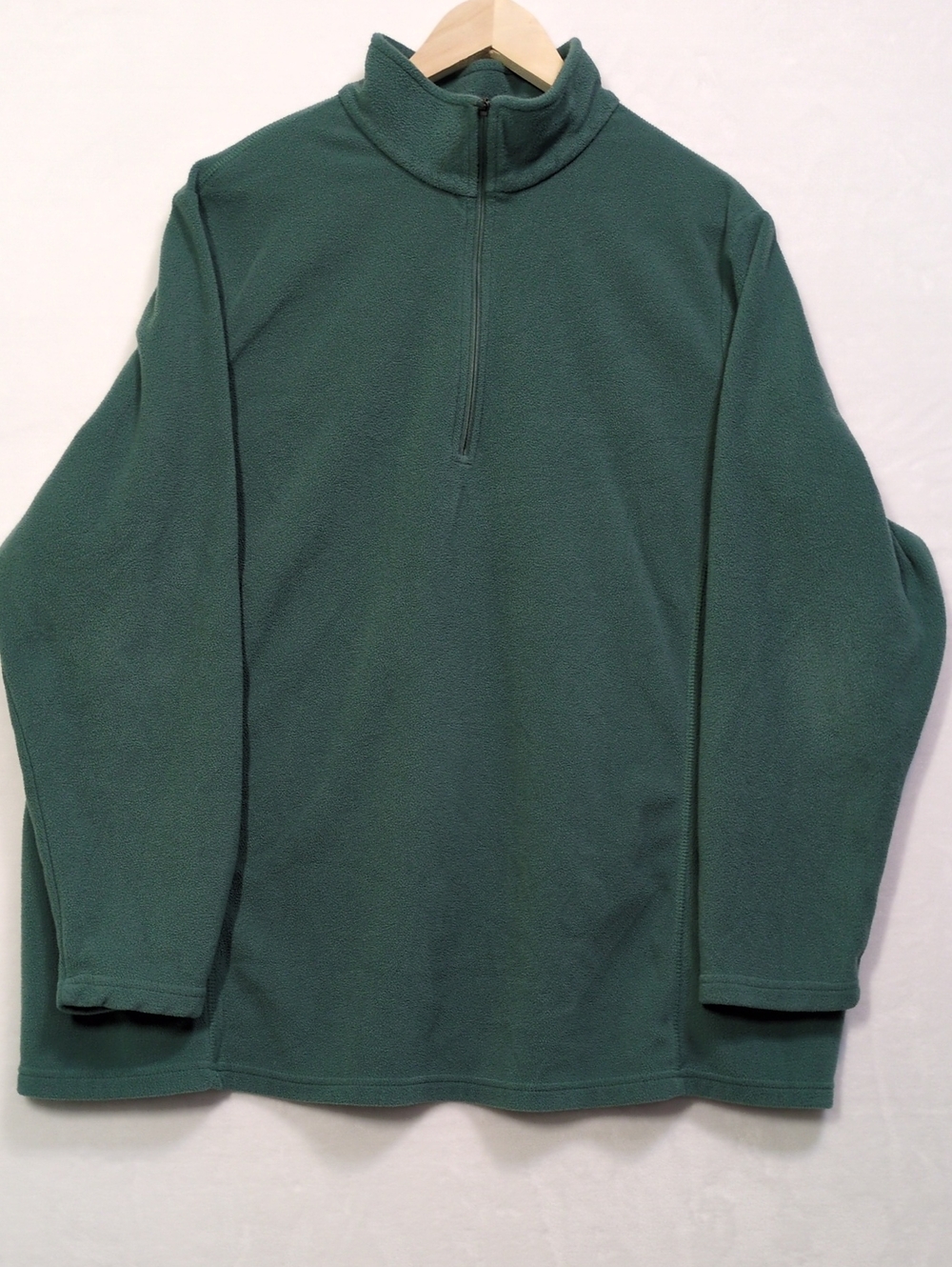 Lands' End Green Fleece 1/4 Zip Pullover Jacket Women's Plus Size 2X 20W-22W